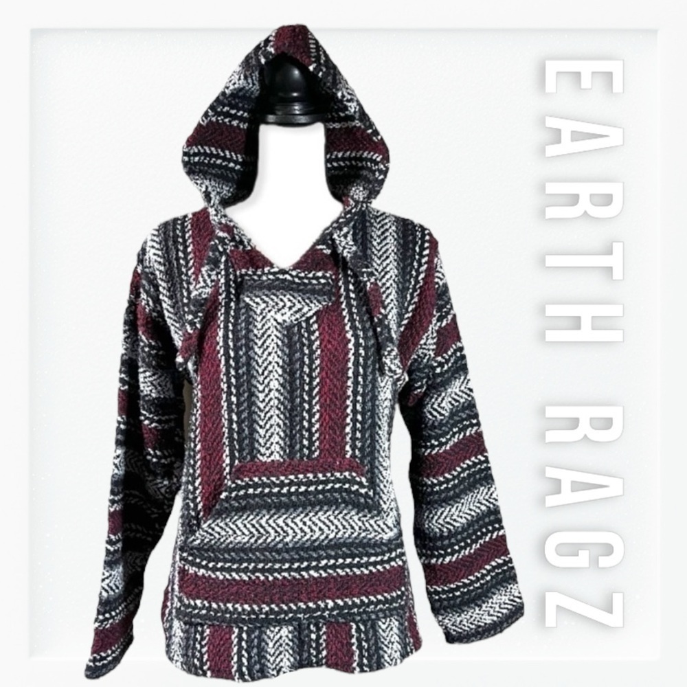 Earth Ragz Iguana Jack Baha Burgundy Pullover Sweatshirt